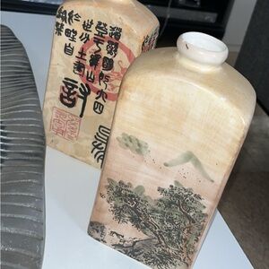 Ceramic Asian-Inspired Decorative Vases